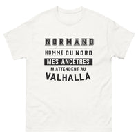 Thumbnail for T-shirt nord-normand blanc - Homme du Nord : Mes ancêtres m'attendent au Valhalla