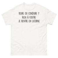 Thumbnail for T-shirt Licorne blanc - Boire ou Conduire