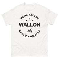 Thumbnail for T-shirt Wallon blanc - têtu et râleur
