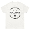 T-shirt polonais blanc - têtu râleur et humour