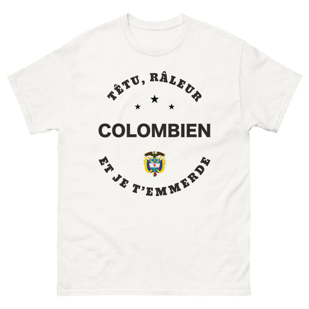 T-shirt Colombien blanc - insolent et fier