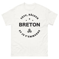 Thumbnail for T-shirt Breton blanc - Têtu râleur breton