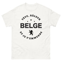 Thumbnail for T-shirt Belge blanc - têtu râleur