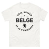 T-shirt Belge blanc - têtu râleur