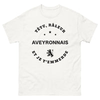Thumbnail for T-shirt Aveyronnais blanc - têtu et râleur