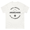 T-shirt Ardèche blanc - Têtu râleur ardéchois et je t'emmerde
