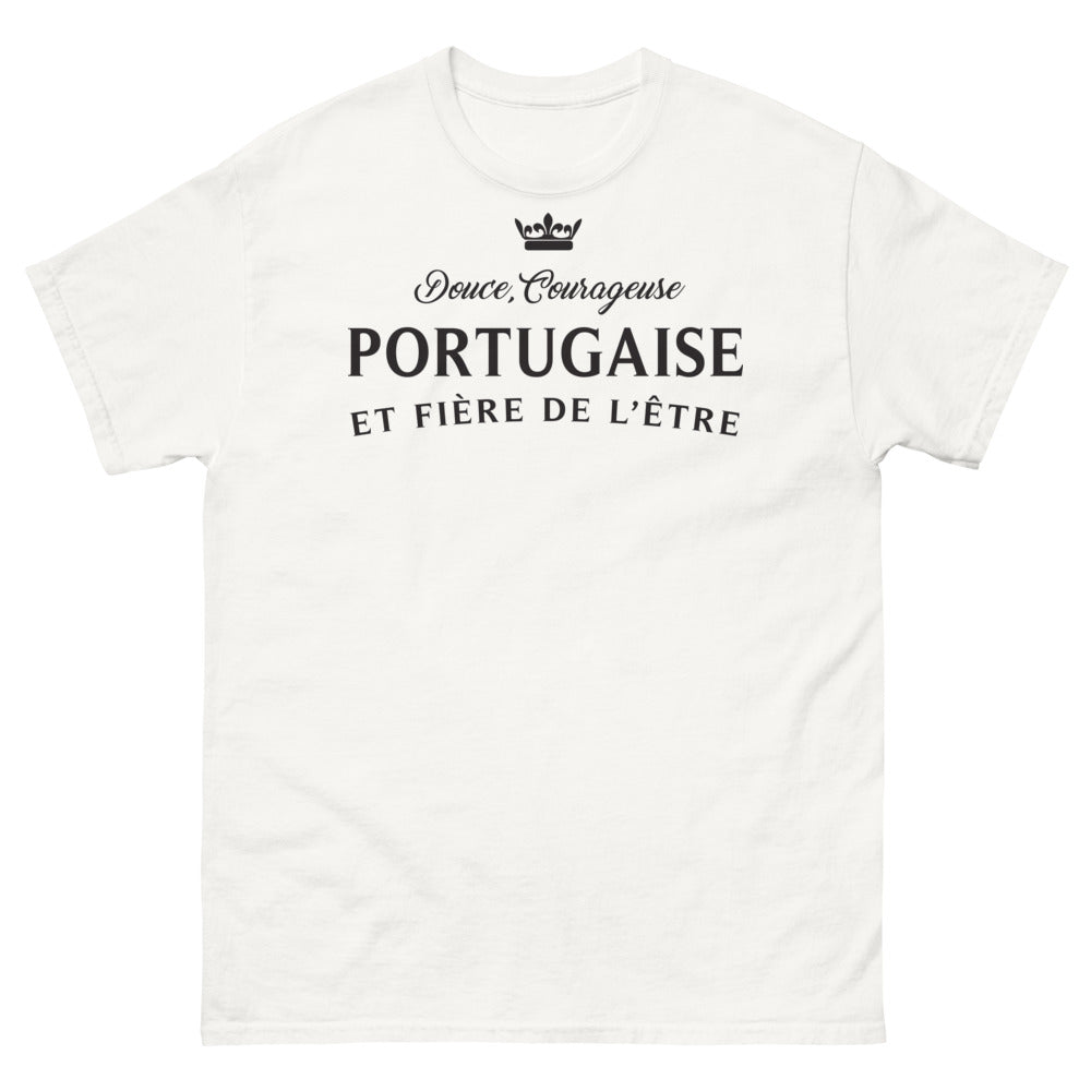 T-shirt Portugaise blanc - douceur et fierté