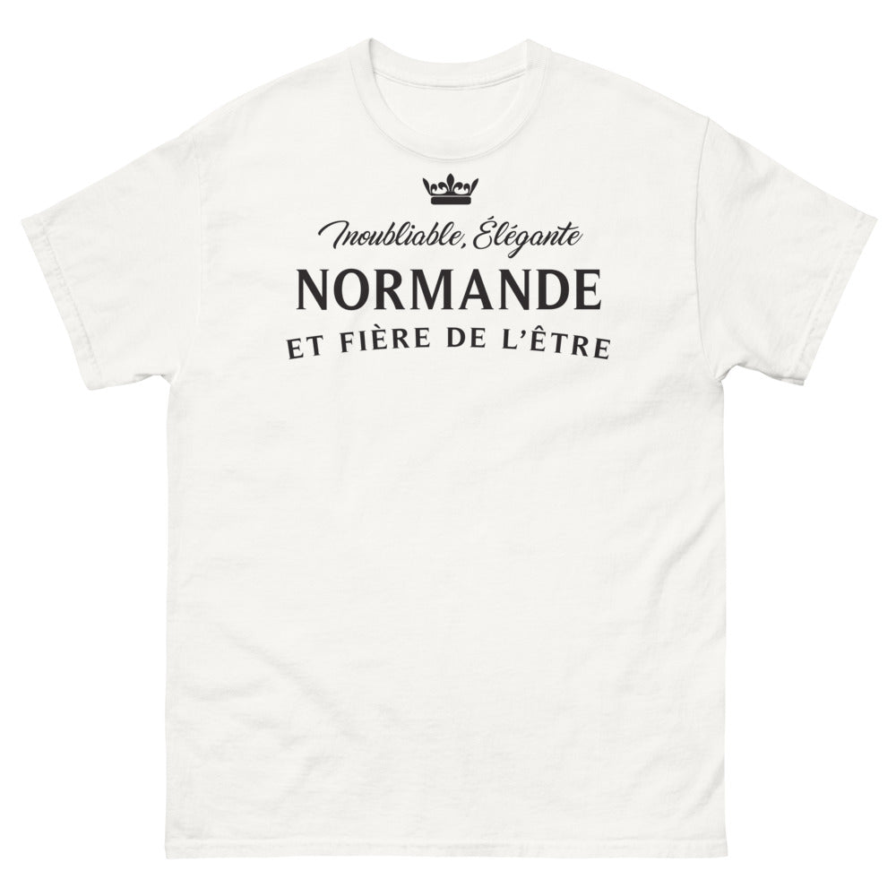T-shirt Normandie blanc - Inoubliable et fière d'être normande