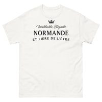 Thumbnail for T-shirt Normandie blanc - Inoubliable et fière d'être normande