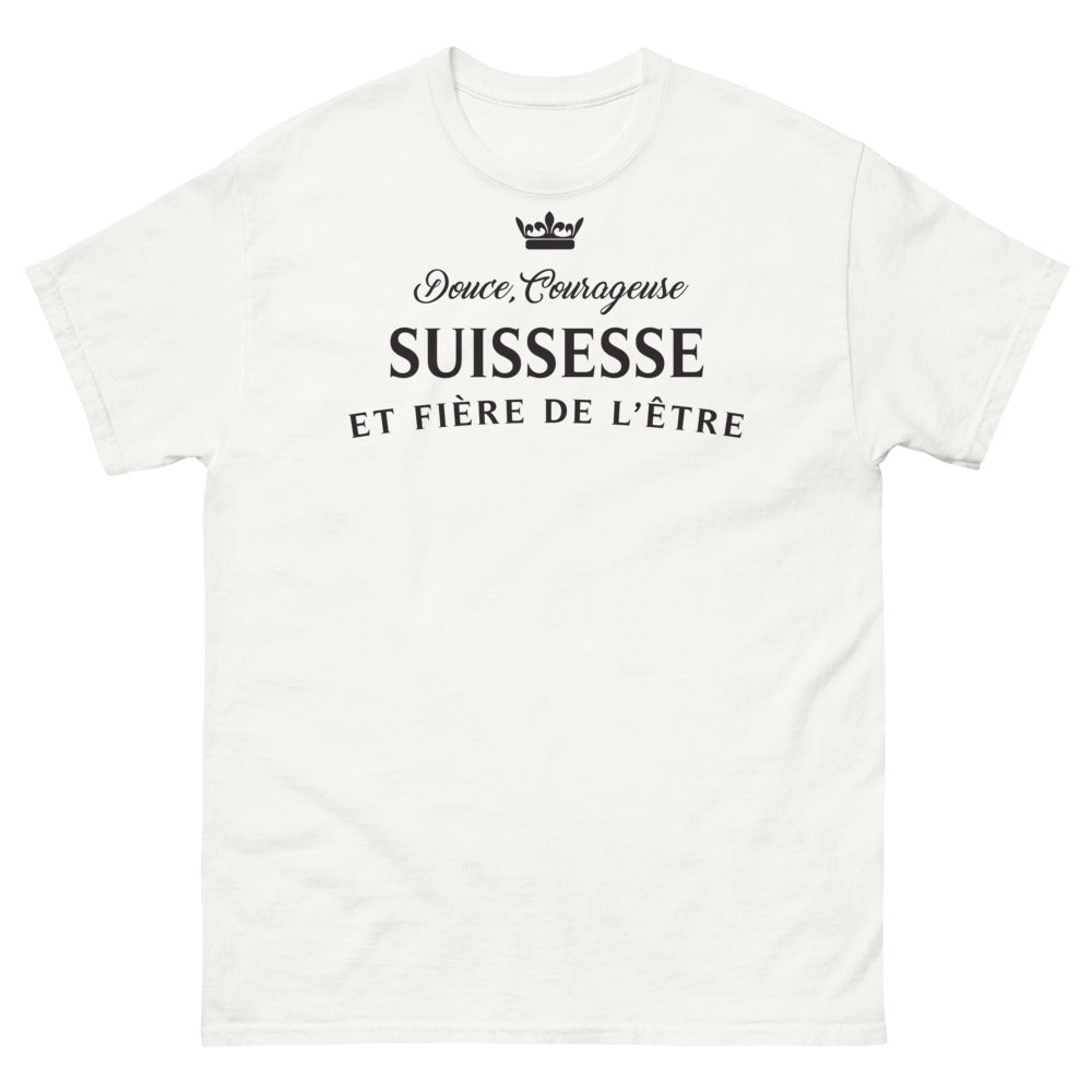 T-shirt Suisse blanc - Douce Suissesse courageuse