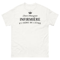 Thumbnail for T-shirt infirmière blanc - douce et courageuse