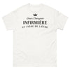 T-shirt infirmière blanc - douce et courageuse