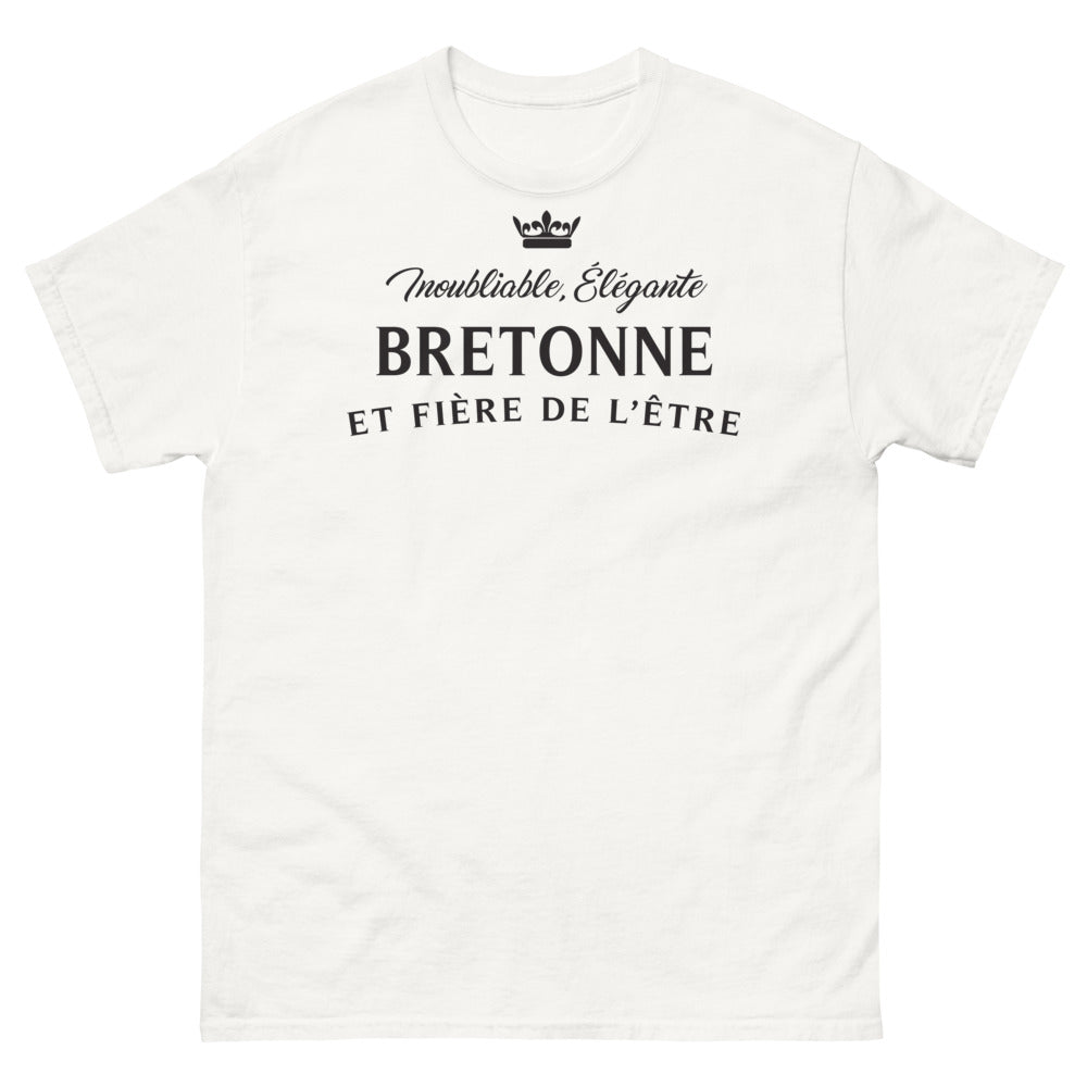 T-shirt Bretonne blanc - Inoubliable et élégant, fière de ses racines