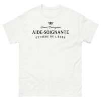 Thumbnail for T-shirt aide-soignante blanc - douce et courageuse