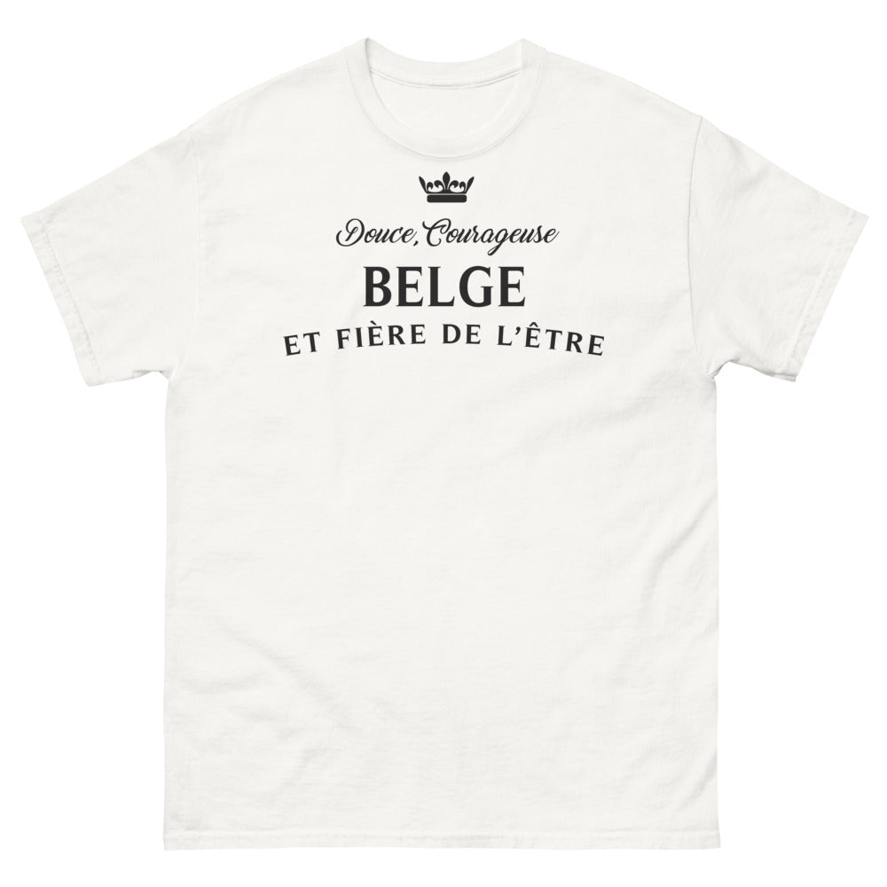 T-shirt Belgique blanc - Douce, Courageuse et Belge