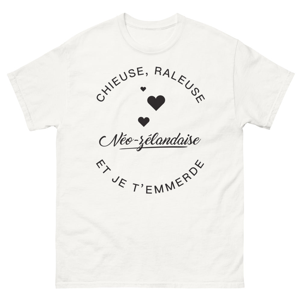T-shirt néo-zélandaise blanc - chieuse râleuse