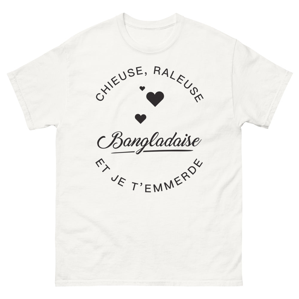 T-shirt bangladaise blanc - chieuse râleuse et fière