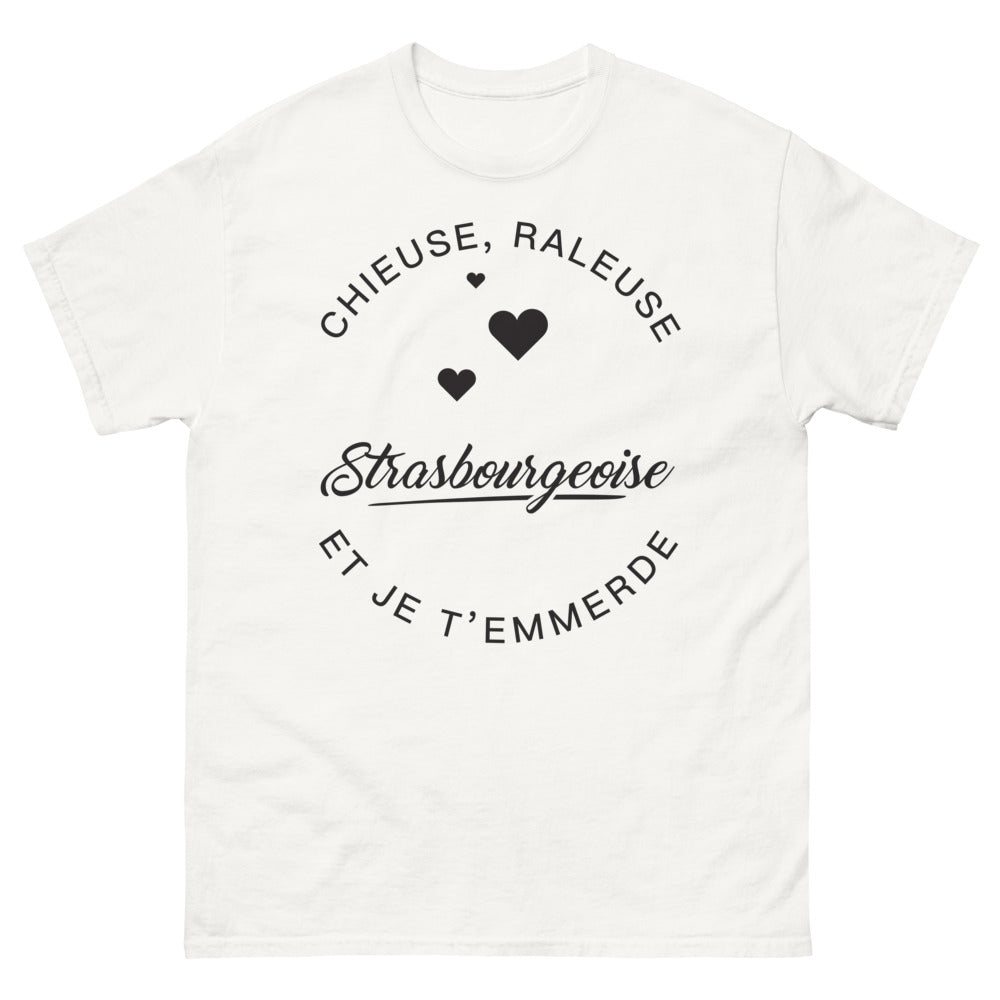T-shirt Strasbourgeoise blanc - Chieuse râleuse