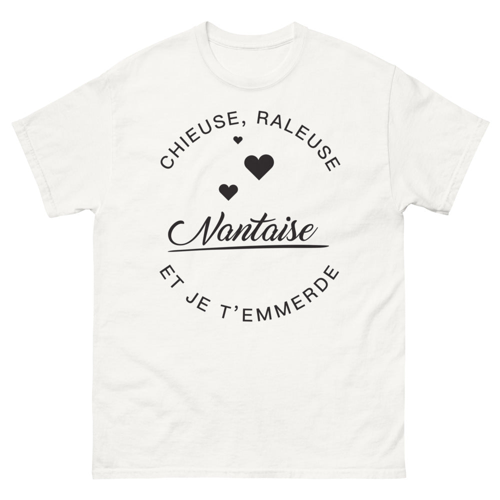 T-shirt Nantes blanc - Chieuse râleuse Nantaise et je t'emmerde