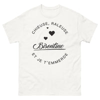 Thumbnail for T-shirt Bisontine blanc - chieuse raleuse et je t'emmerde