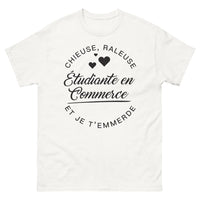 Thumbnail for T-shirt commerce étudiante blanc - chieuse râleuse