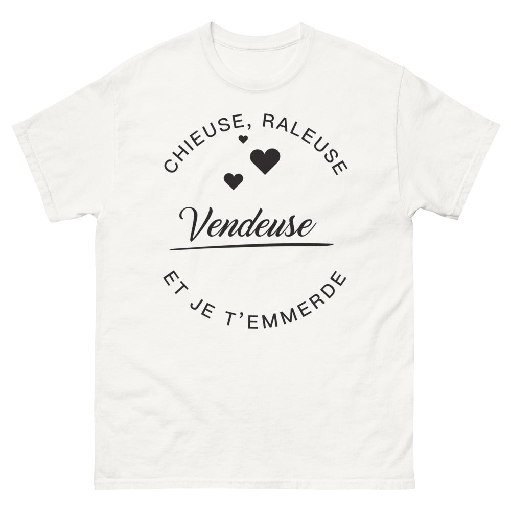 T-shirt chieuse râleuse vendeuse blanc - Chieuse râleuse