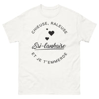 Thumbnail for T-shirt sri-lankaise blanc - Chieuse râleuse sri-lankaise et je t'emmerde