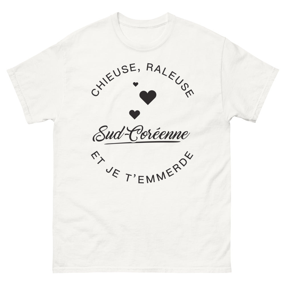 T-shirt sud-coréenne blanc - chieuse râleuse