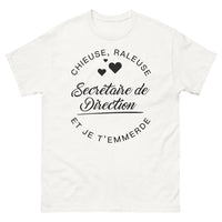 Thumbnail for T-shirt Secrétaire de Direction blanc - Chieuse râleuse et fière