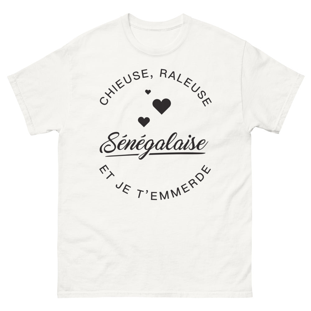 T-shirt sénégalaise blanc - chieuse râleuse esprit libre