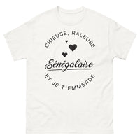 Thumbnail for T-shirt sénégalaise blanc - chieuse râleuse esprit libre