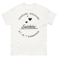 Thumbnail for T-shirt Suède blanc - Chieuse suédoise humour et fierté