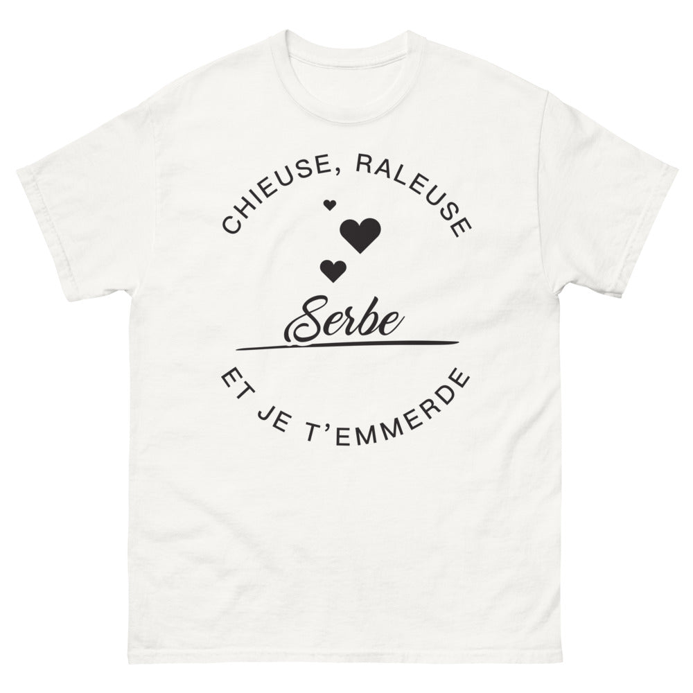 T-shirt Serbe blanc - chieuse et râleuse