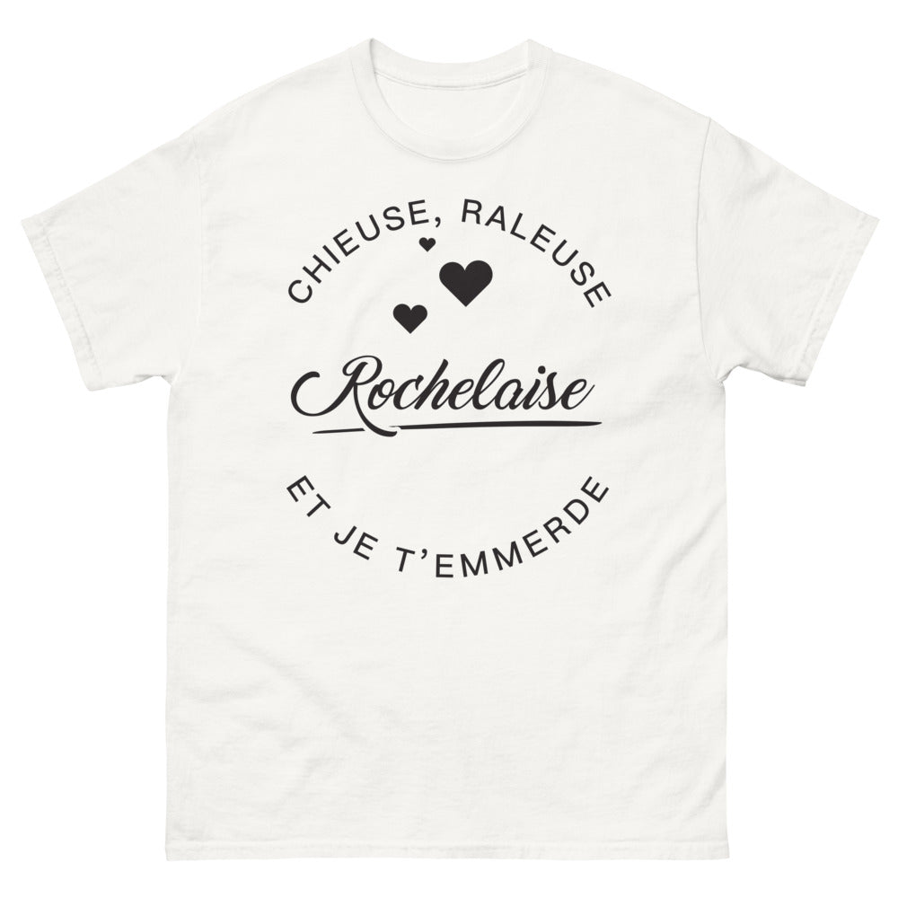 T-shirt Rochelaise blanc - Je t'emmerde