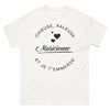 T-shirt chieuse, râleuse et musicienne blanc - caractère unique