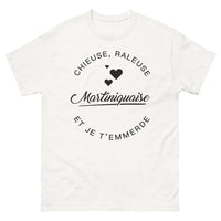 Thumbnail for T-shirt Martiniquaise blanc - chieuse râleuse et je t'emmerde