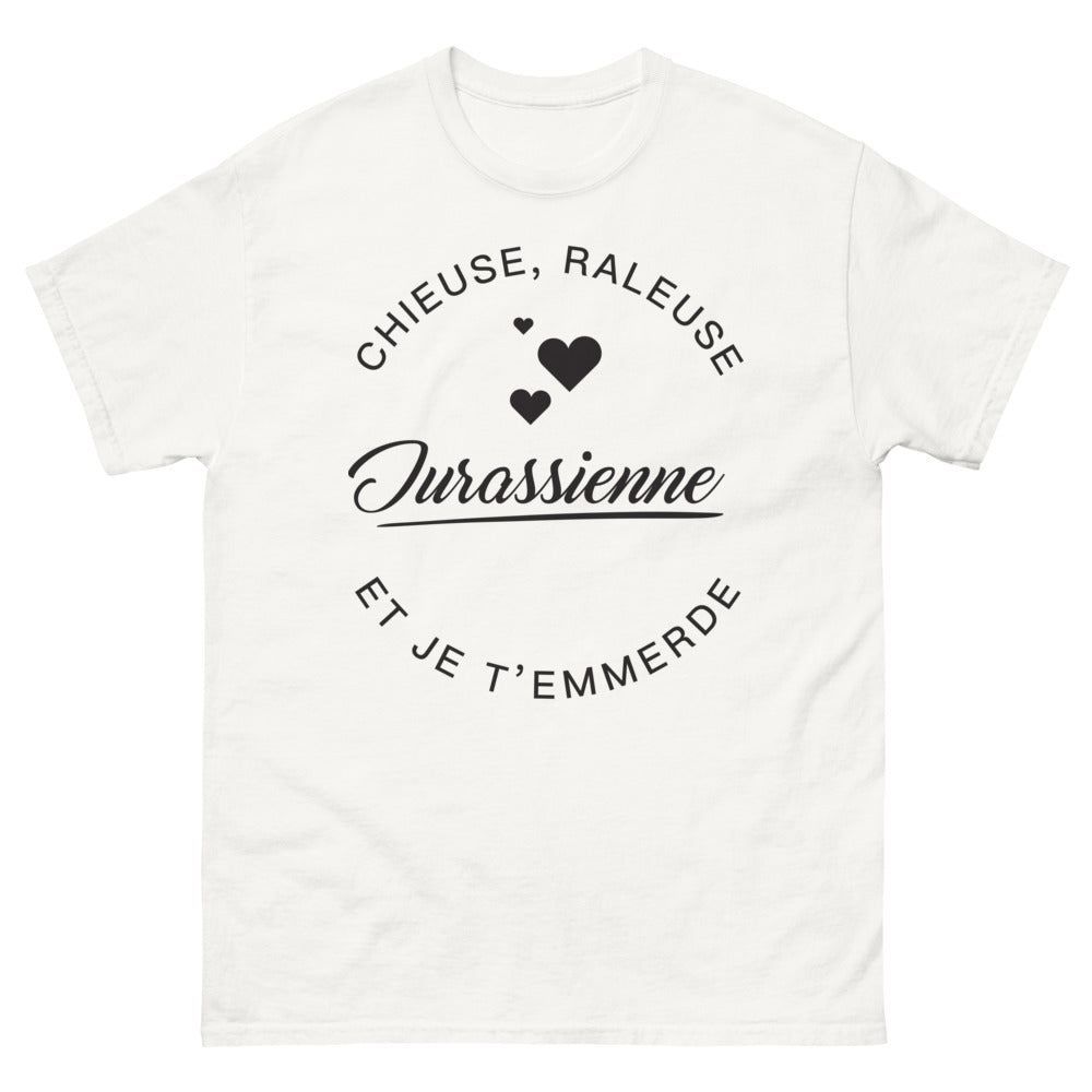 T-shirt Jura blanc - chieuse râleuse jurassienne