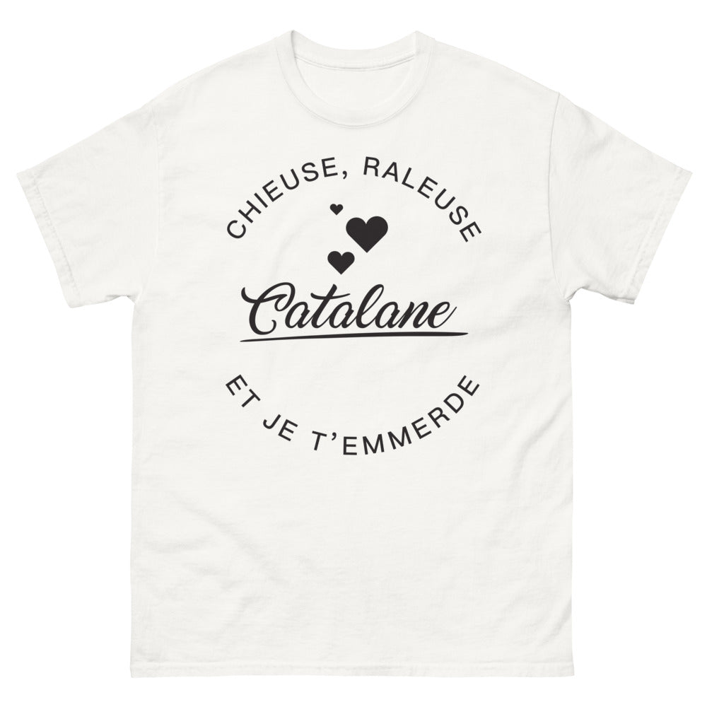 T-shirt Catalane blanc - chieuse râleuse