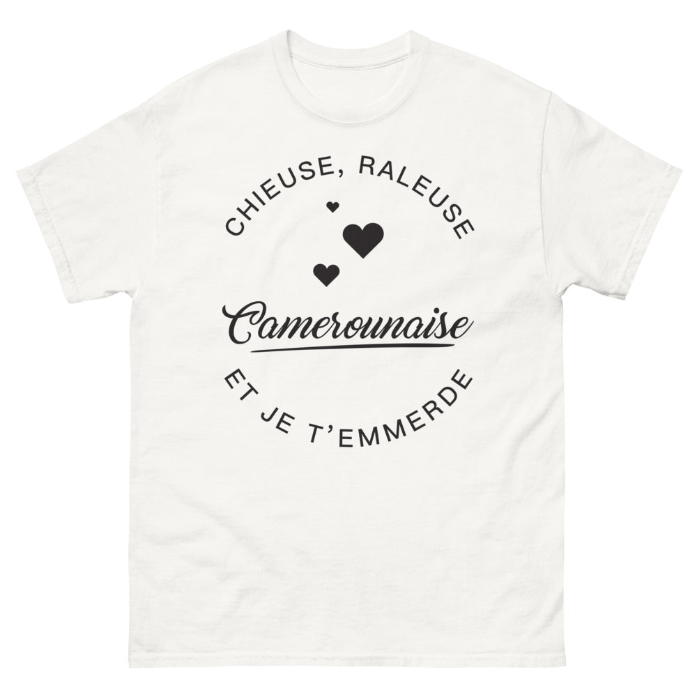 T-shirt Camerounaise blanc - Chieuse râleuse