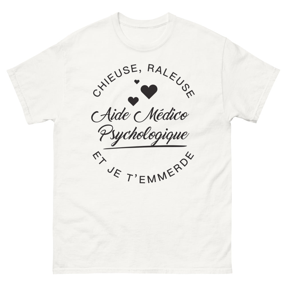 T-shirt aide médico-psychologique blanc - chieuse râleuse