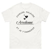T-shirt acadien blanc - Chieuse râleuse acadienne