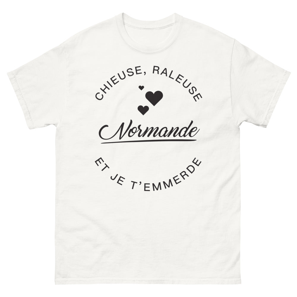 T-shirt Normande blanc - chieuse râleuse et je t'emmerde