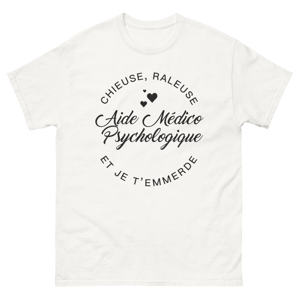 T-shirt Aide médico-psychologique blanc - Chieuse râleuse