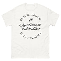 Thumbnail for T-shirt auxiliaire de puériculture blanc - chieuse râleuse
