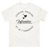 T-shirt infirmière chieuse blanc - Infirmière chieuse râleuse – je t'emmerde