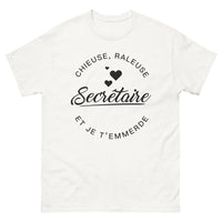 Thumbnail for T-shirt Secrétaire blanc - Chieuse râleuse et je t'emmerde