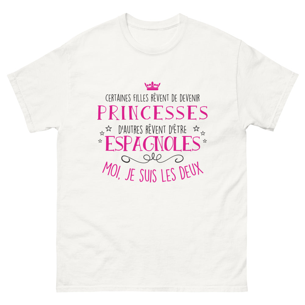 T-shirt Espagnoles et princesses blanc - double héritage