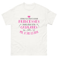 Thumbnail for T-shirt catalane blanc - Princesse et catalane fière