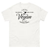 T-shirt vegan gourmand blanc - je ne suis pas parfaite, vegan mais presque pareil
