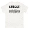 T-shirt Suisse blanc - Nom masculin, magicien et dieu vivant